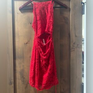 Red Bodycon Lace dress